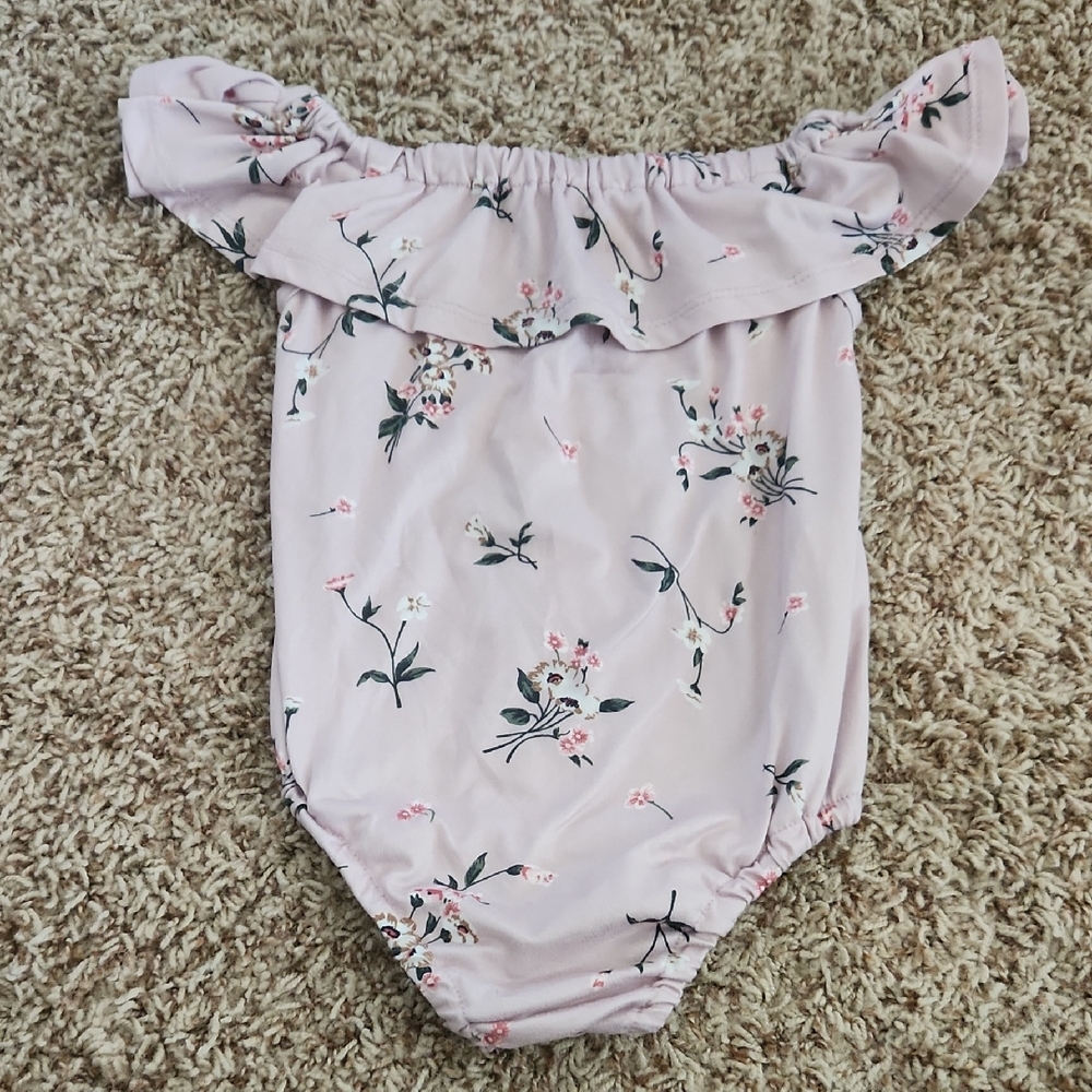 Baileys Blossoms Floral Off-Shoulder Bodysuit